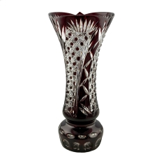 Ваза Хрустальная Для Цветов "Салют" рубиновая